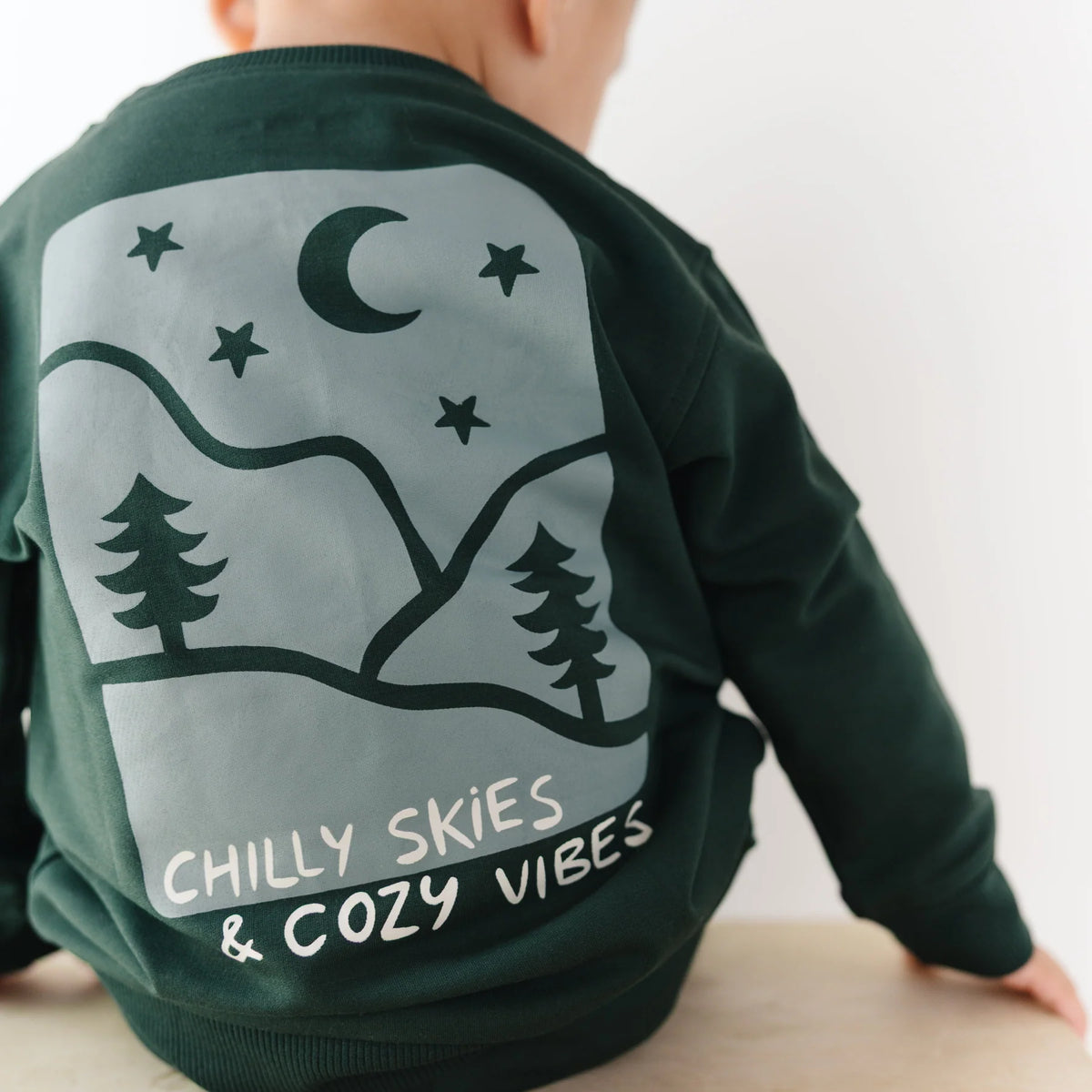 Bamboo French Terry Pullover | Chilly Skies