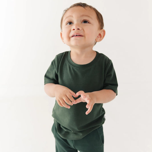 Solid Bamboo Tee | Dark Forest
