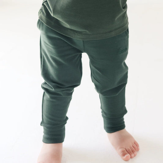 Bamboo French Terry Joggers | Dark Forest