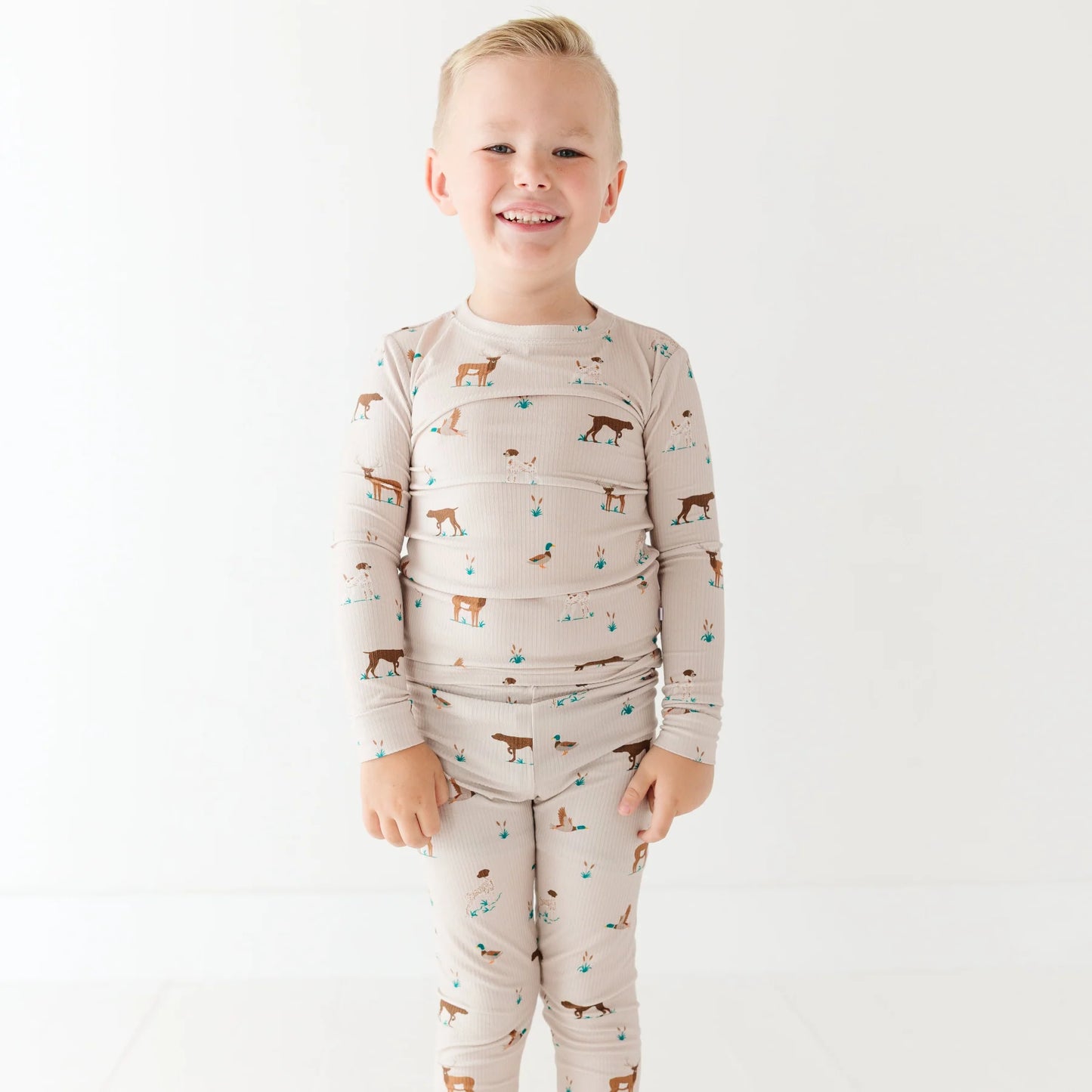 Bamboo Pajama Set | Backcountry (Small Ribbed)