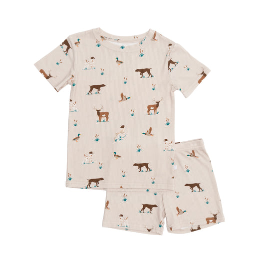 Shorts Bamboo Pajama Set | Backcountry (Small Ribbed)