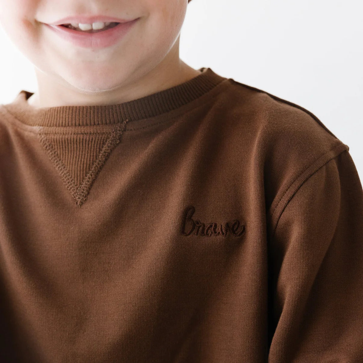 Brave Solid Bamboo French Terry Pullover | Pinecone