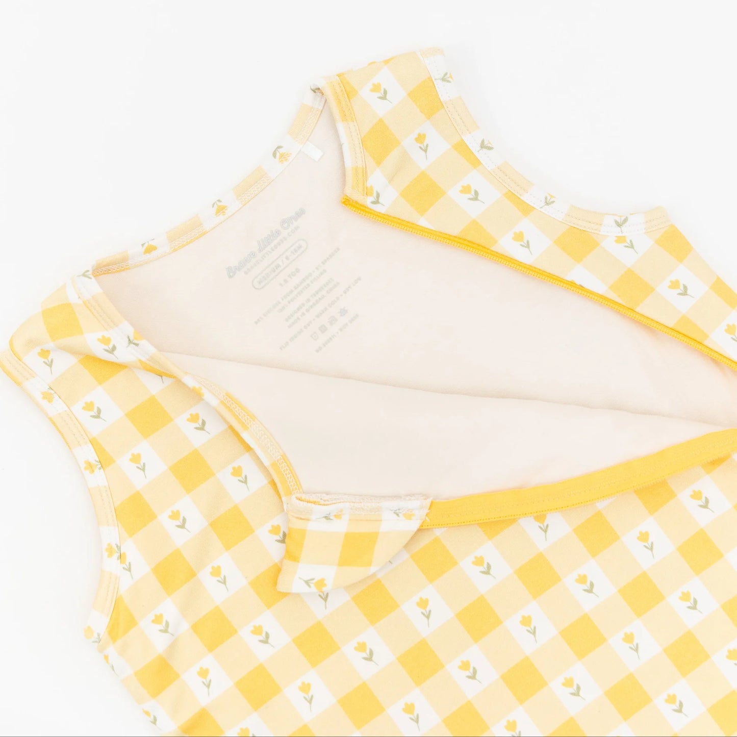 Bamboo Sleep Sack 1.0 | Yellow Gingham Tulip