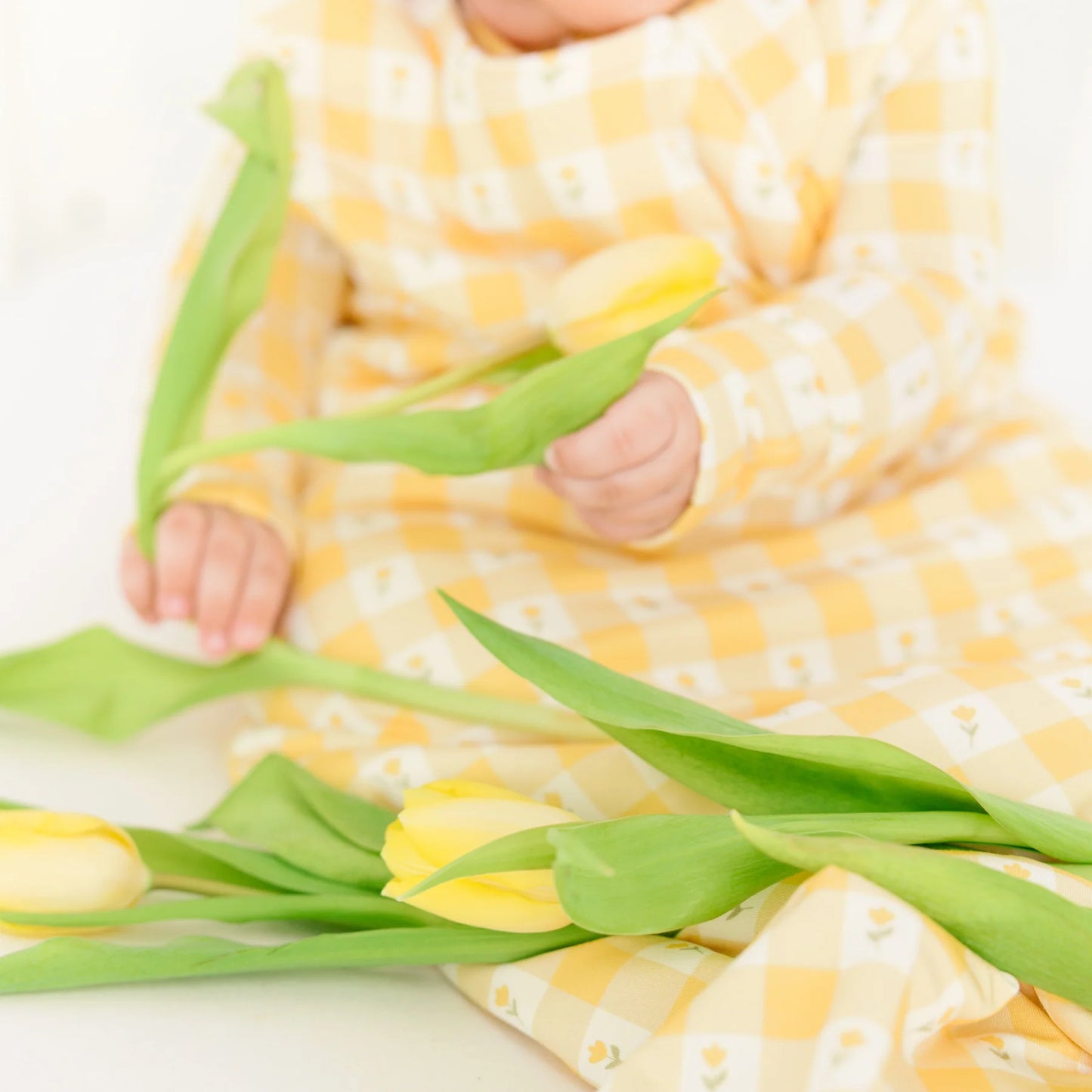 Bamboo Sleep Sack 1.0 | Yellow Gingham Tulip