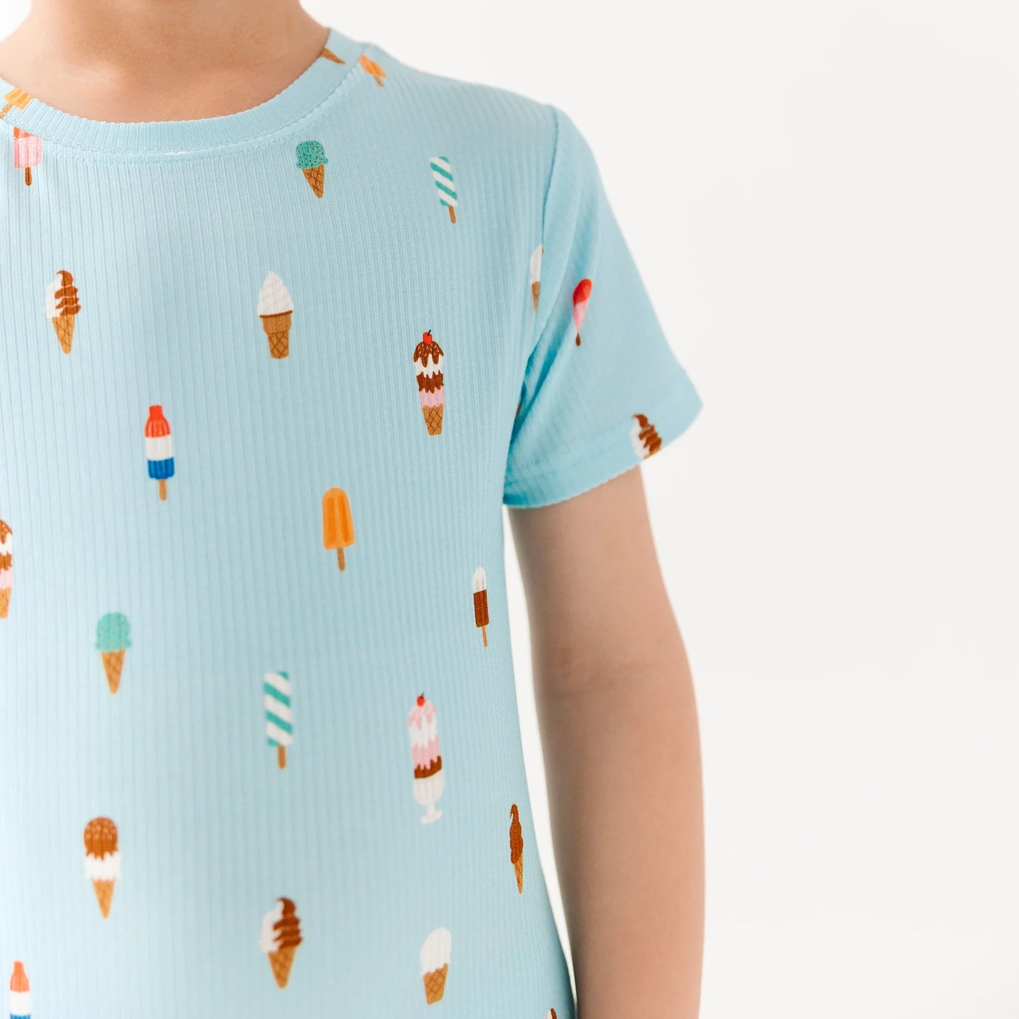 Shorts Bamboo Pajama Set | Ice Cream Shop (Ribbed)