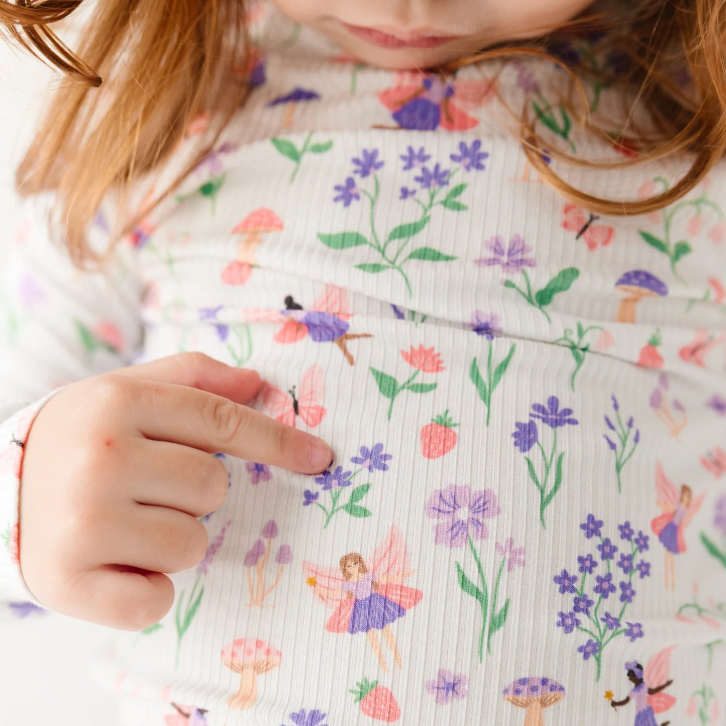 Ribbed Two-Piece Bamboo Pajama Set | Fairy Garden