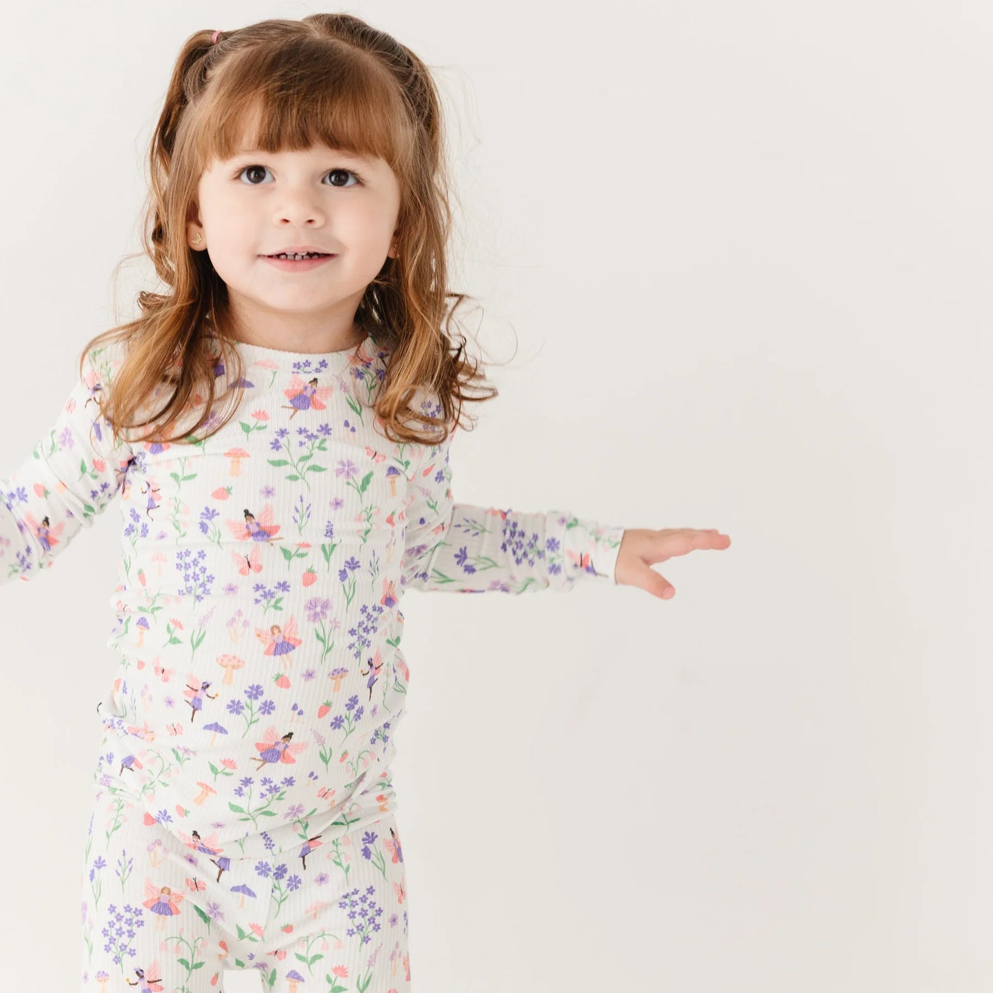 Ribbed Two-Piece Bamboo Pajama Set | Fairy Garden