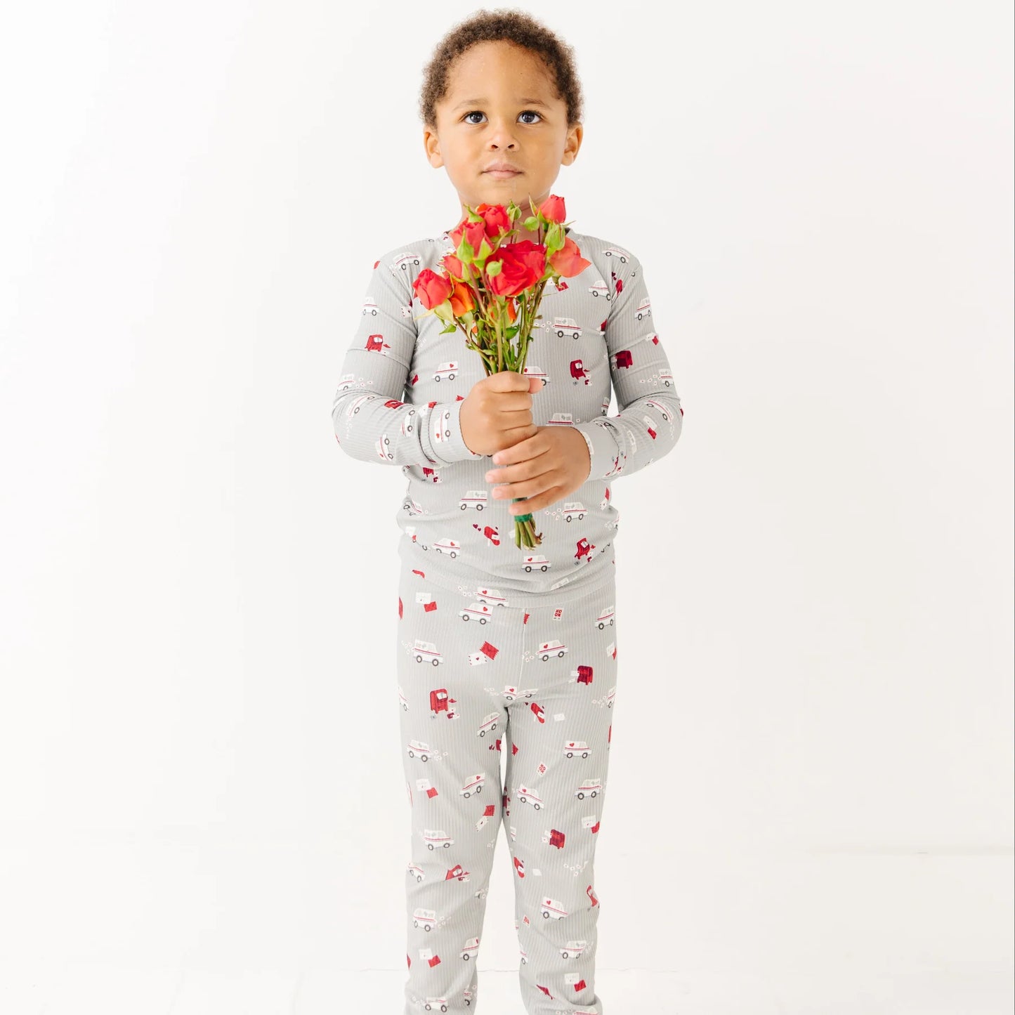 Ribbed Two-Piece Bamboo Pajama Set | Cupid’s Postal Service