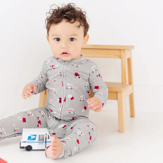 Bamboo Zip Sleeper w Fold-Over Feet | Cupid’s Postal Service