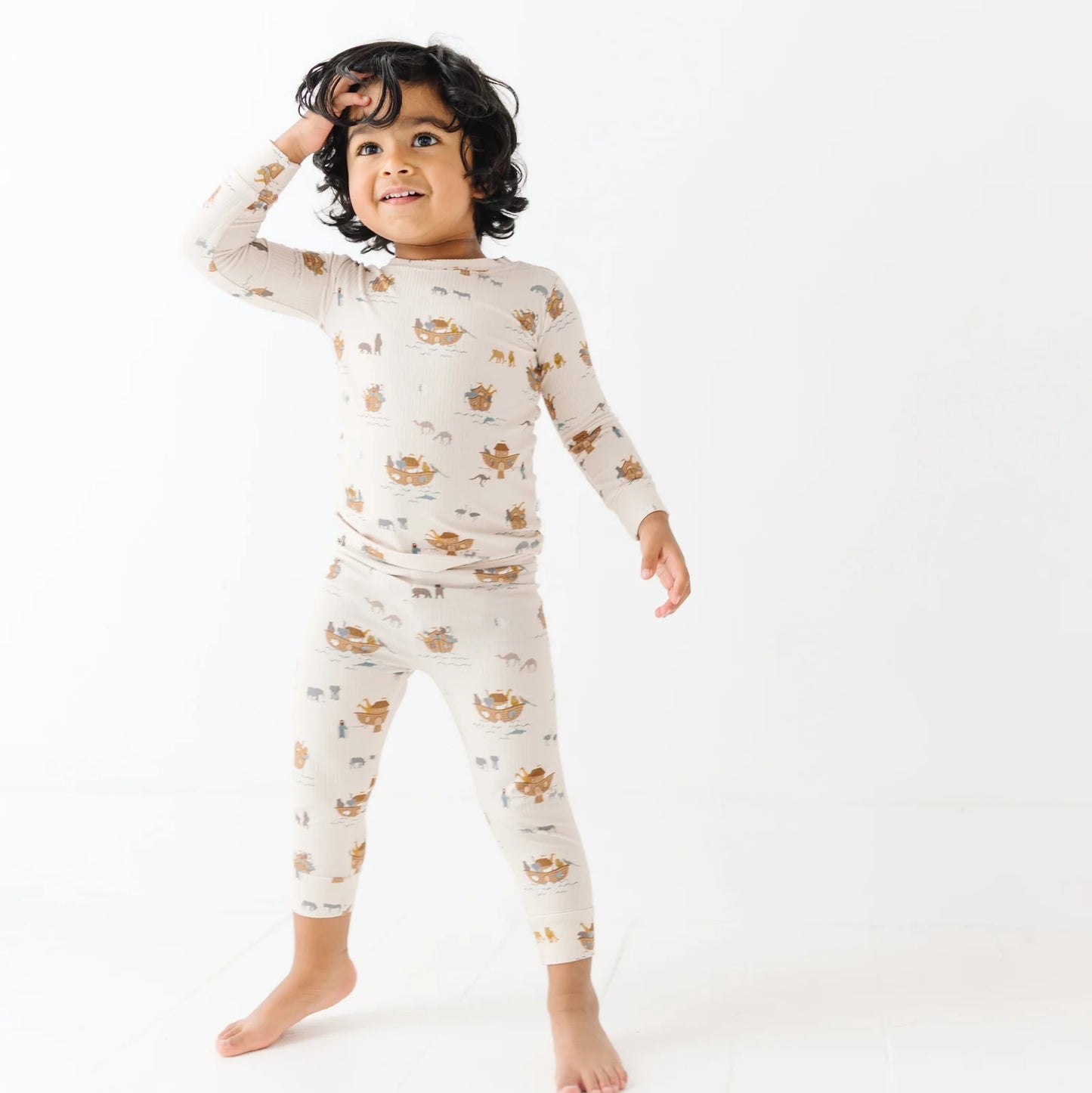 Ribbed Two-Piece Bamboo Pajama Set | Noah's Ark