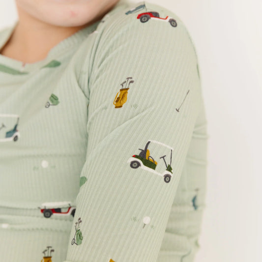 Bamboo Pajama Set | Golf (Small Ribbed)