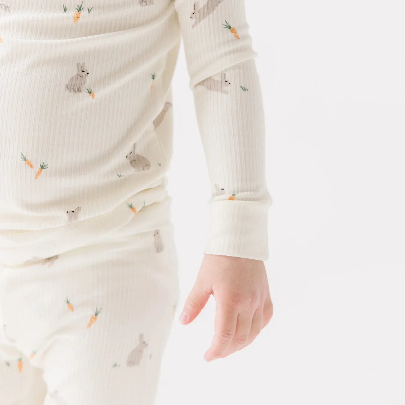 Bamboo Pajama Set | Bunnies (Small Ribbed)