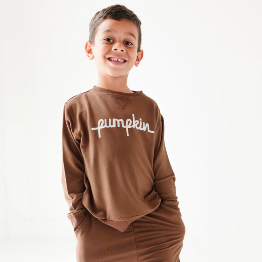 Pumpkin Pinecone French Terry Pullover