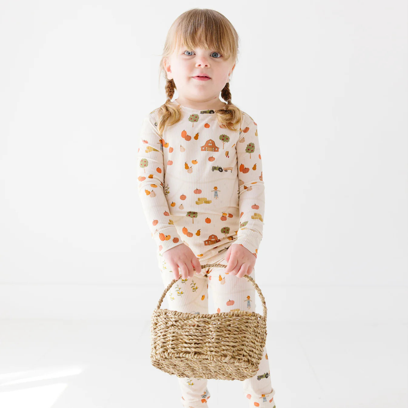 Bamboo Pajama Set | Pumpkin Patch (Ribbed)