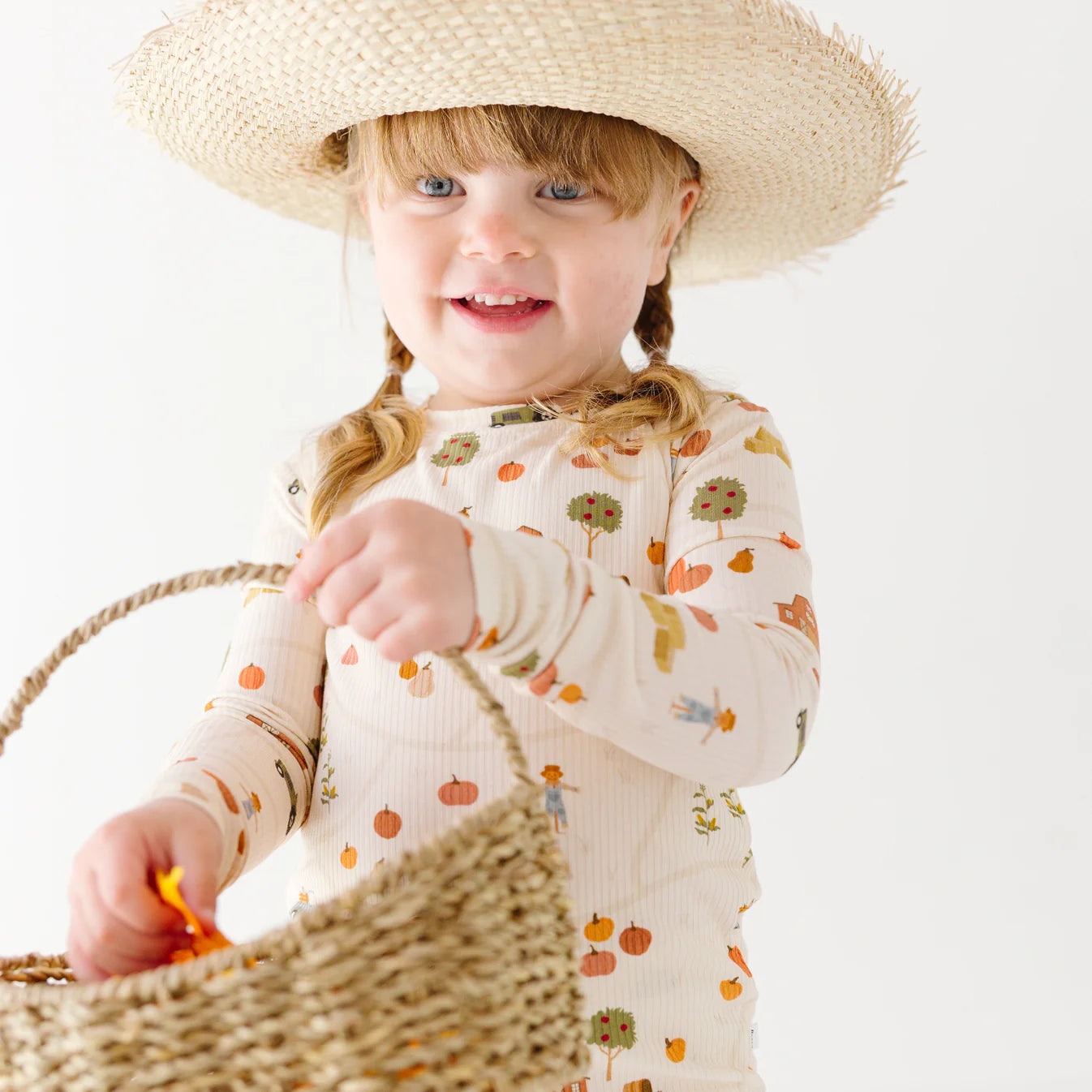 Bamboo Pajama Set | Pumpkin Patch (Ribbed)