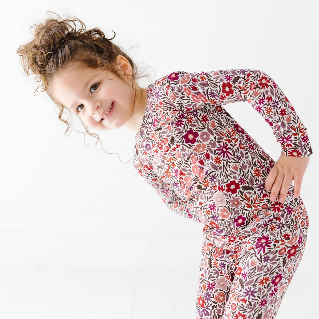 Bamboo Pajama Set | Fall Blooms Small Ribbed