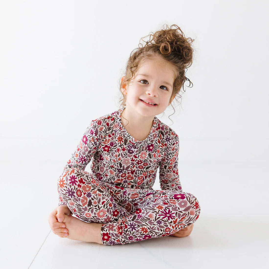 Bamboo Pajama Set | Fall Blooms Small Ribbed
