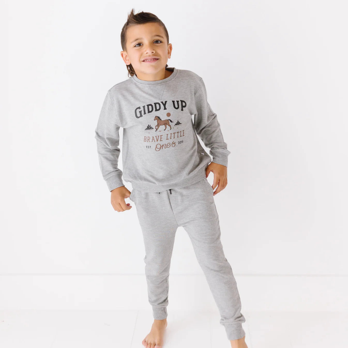 Bamboo French Terry Joggers | Dark Heather Gray