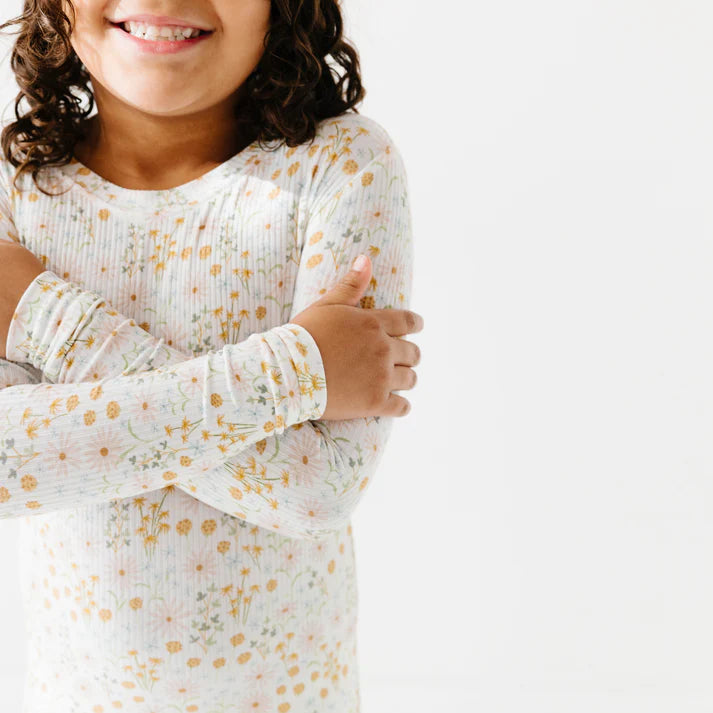 Bamboo Pajama Set | Whimsical Floral (Small Ribbed)