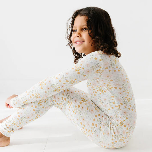 Bamboo Pajama Set | Whimsical Floral (Small Ribbed)