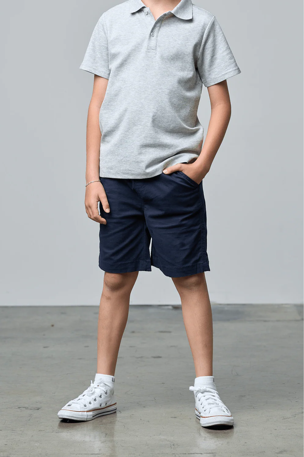 Santorini Raw Edge Tee & Navy Chino Short