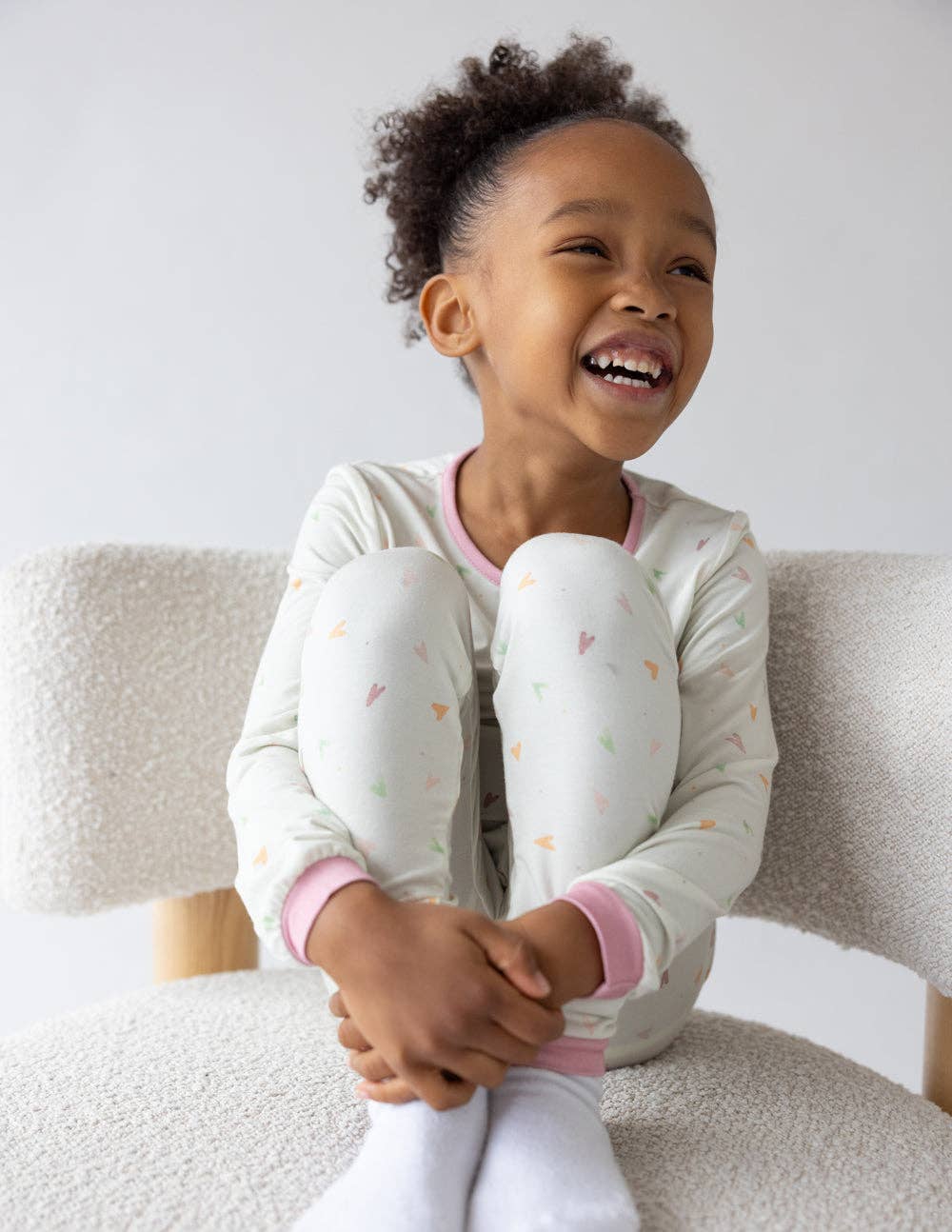 Bamboo Kids Pajama Set | Pastel Hearts