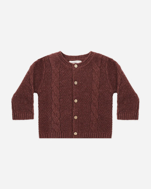Knit Cardigan | Black Cherry