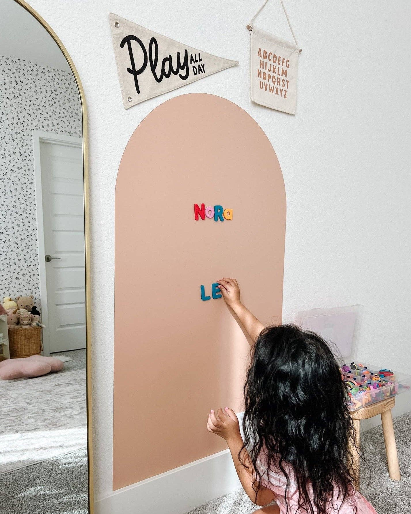 Magic Playwall - Arch Magnetic Wall Decal for Kids | Caramel