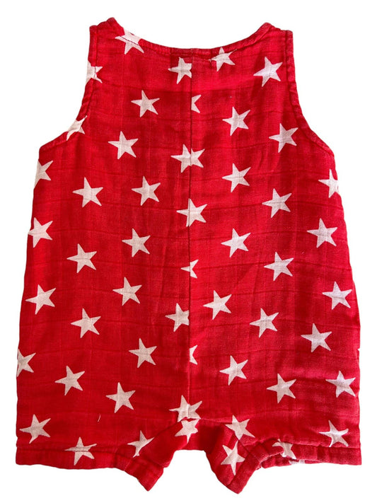 Muslin Shortie Romper, Star Spangled