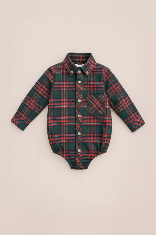 John Romper | Evergreen Plaid