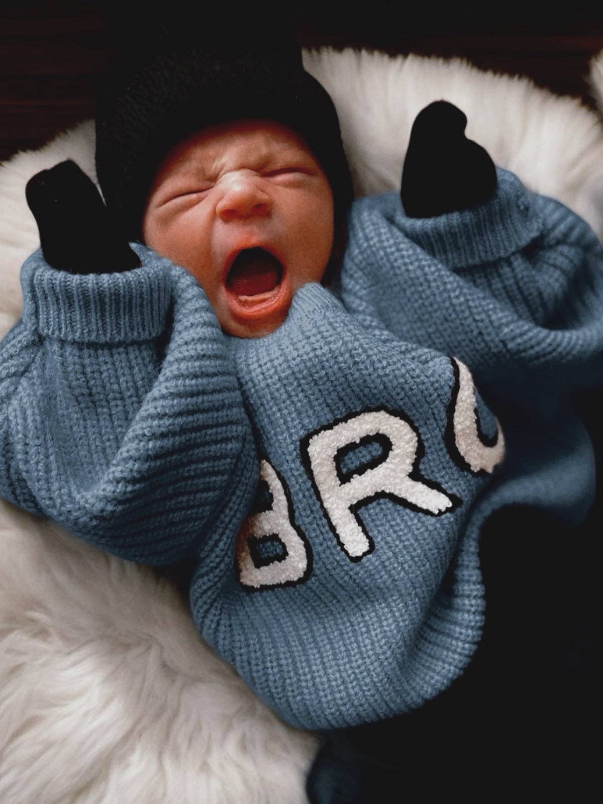 BRO Knit Sweater | Slate (Blue) – ROBIN•riley