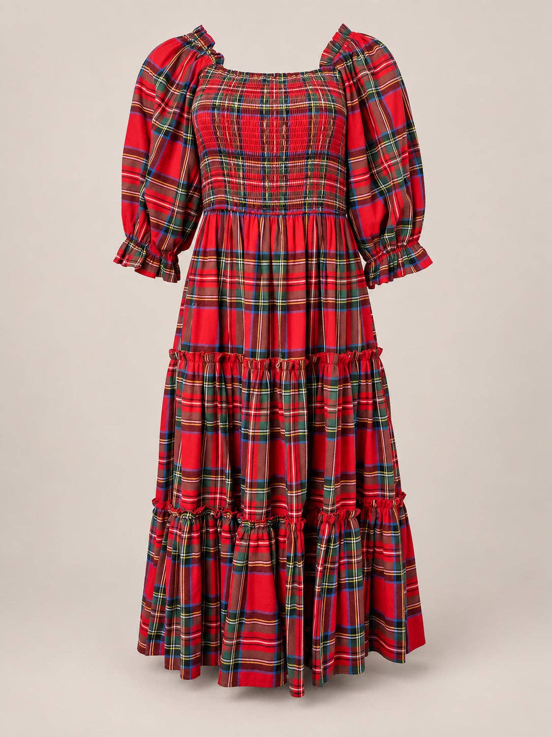 Women's Madeline Dress | Holiday Plaid