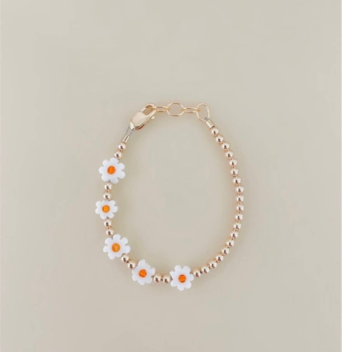 14k Gold Filled Daisy Flower Bracelet