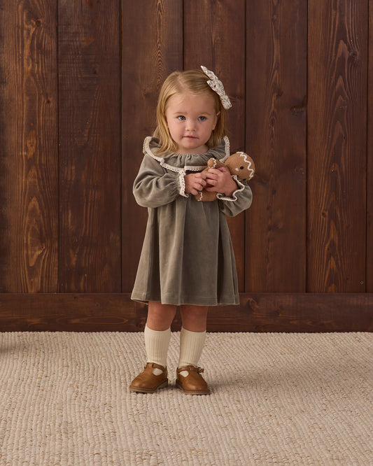 Velour Baby Dress | Spruce