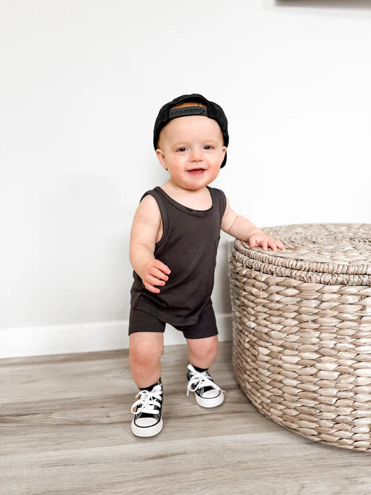 Ribbed Tank | Charcoal