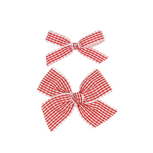 Ribbon Bow | Cherry Gingham