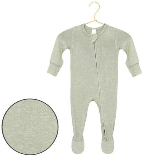 Collins Plush Knit Zipper Footie