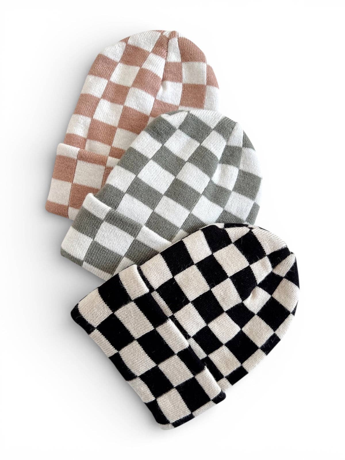 Baby's First Hat®, Tan/Warm White Checkerboard