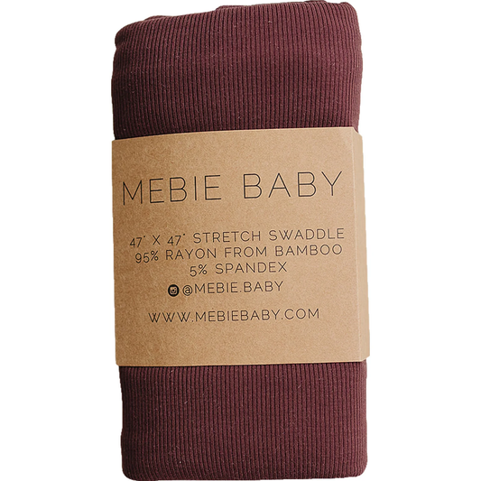 Deep Violet Ribbed Bamboo Stretch Swaddle