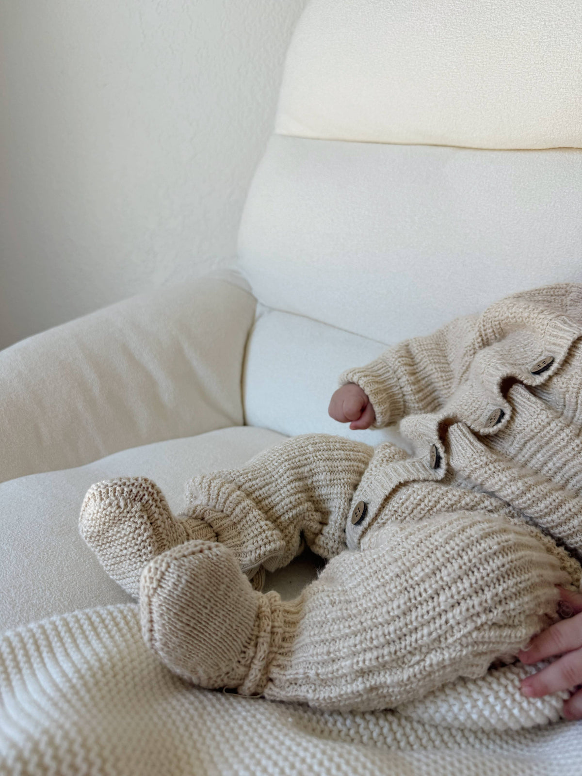 Classic Knit Booties | French Cream