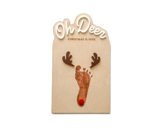 DIY Oh Deer Footprint | First Christmas Keepsake