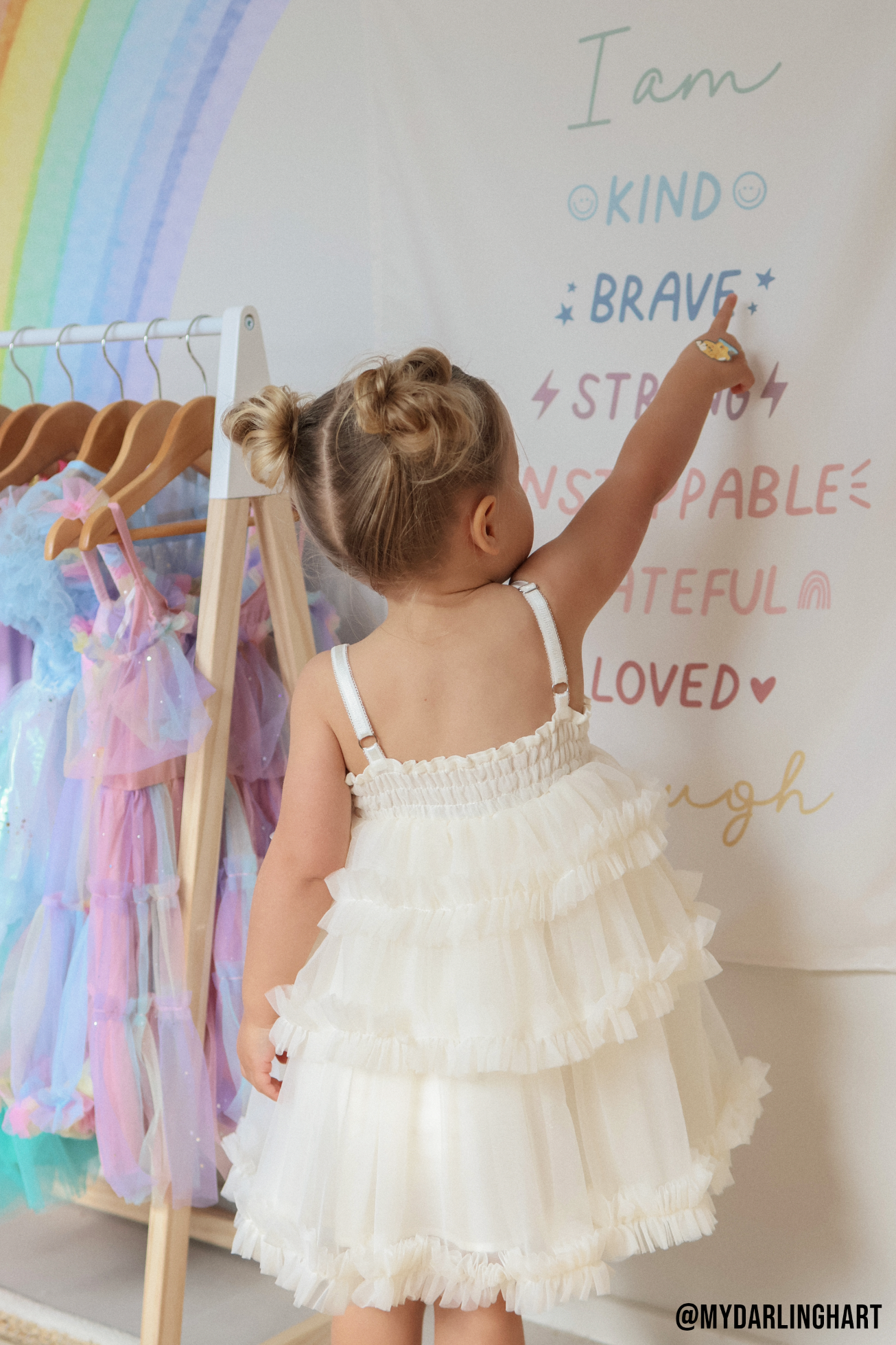 Affirmations Banner (Muted Rainbow) | Kids Wall Hanging