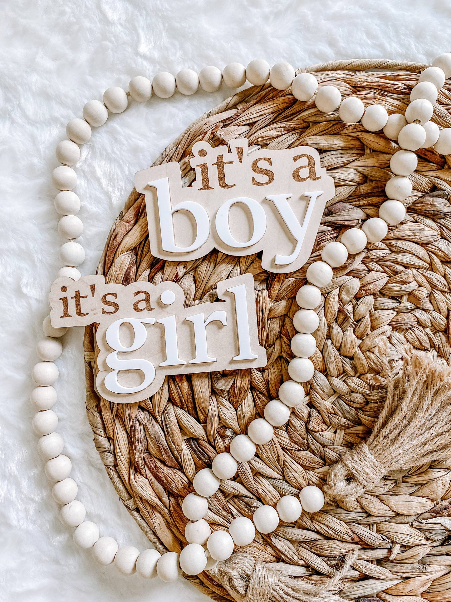 It’s a Girl Gender Reveal Announcement Sign: White