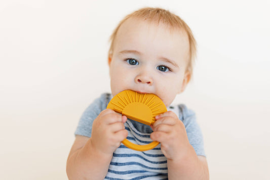 Sun Silicone Teether - Mustard