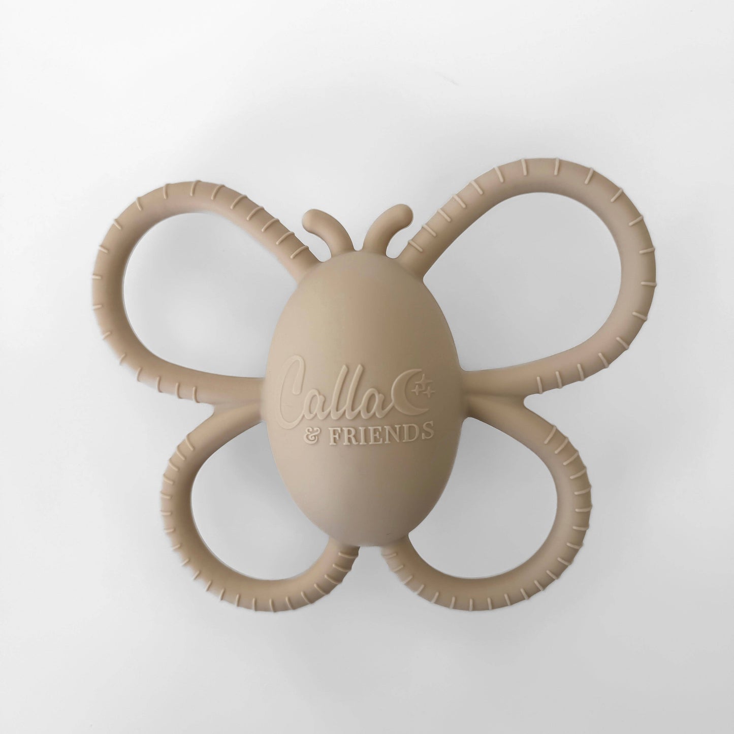 Silicone Butterfly Rattle Teether | Petal Pink