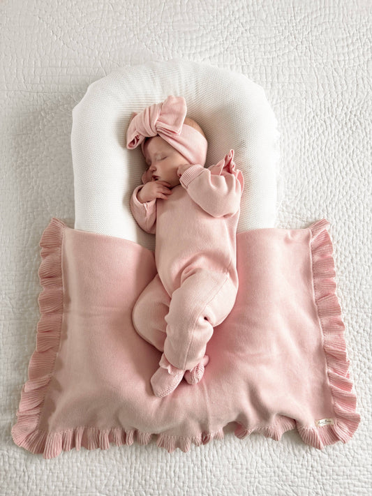 Classic Ruffle Jumpsuit | Powder Pink