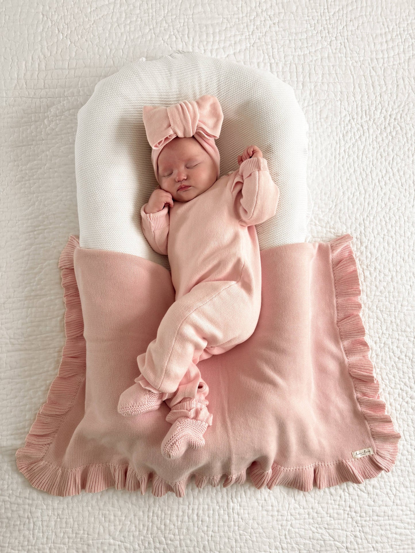 Classic Bow Headband :Powder Pink / 0-12m