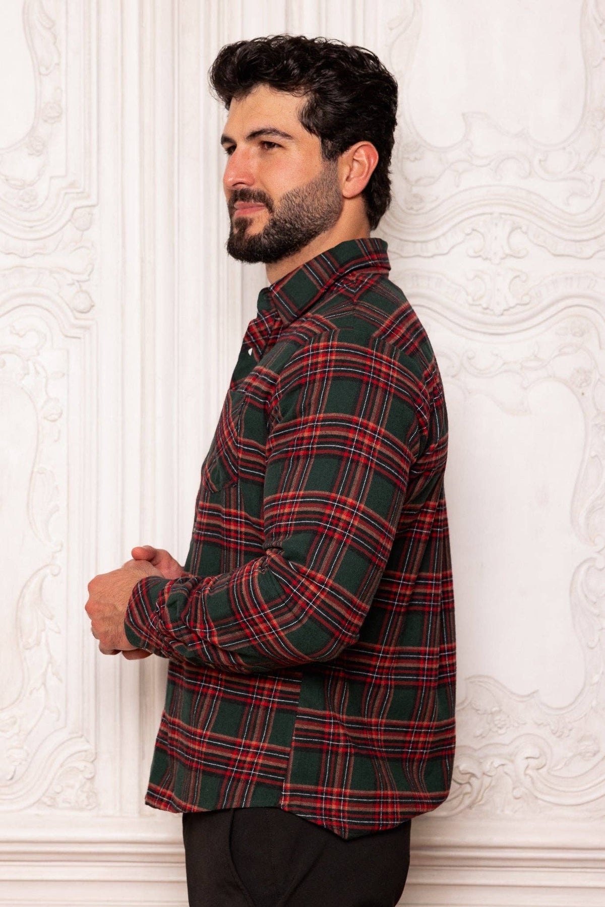 Men's John Shirt | Evergreen Plaid