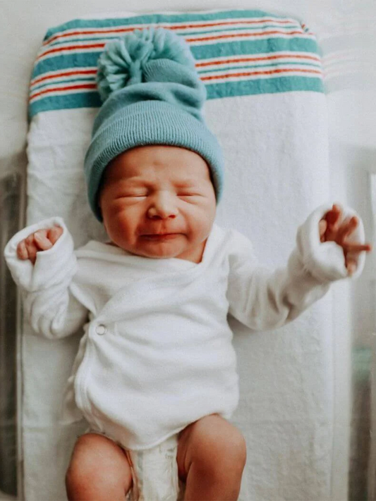 Baby's First Hat | Sky Blue Pom