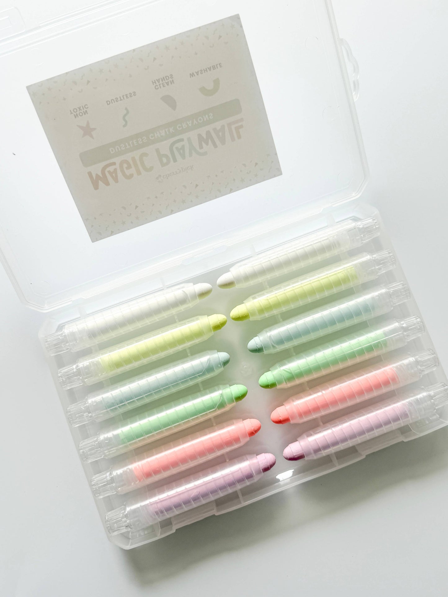 Dustless Chalk Crayons (Box of 12): Neon